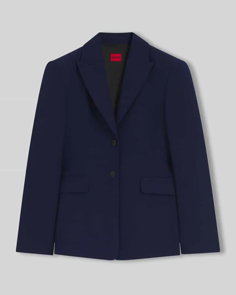 HUGO BOSS Regular Fit Blazer mit 2-Knopf-Verschluss Marine