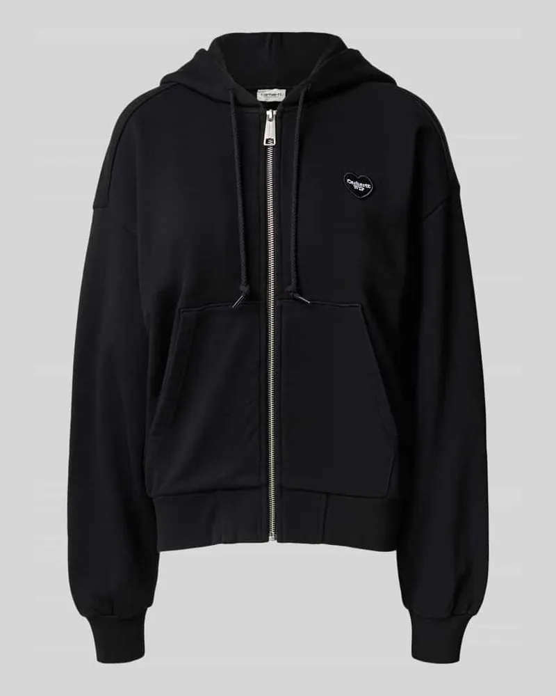 Carhartt WIP Sweatjacke mit Label-Stitching Black
