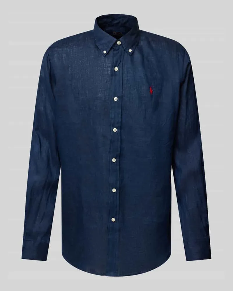 Ralph Lauren Custom Fit Freizeithemd aus reinem Leinen Marine