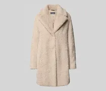 Relaxe Fit Mantel aus Kunstfell mit Reverskragen