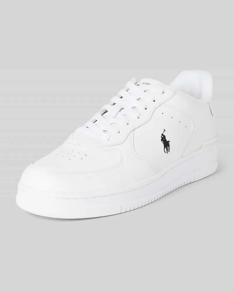 Ralph Lauren Sneaker mit Logo-Stitching Modell 'MASTERS Weiss