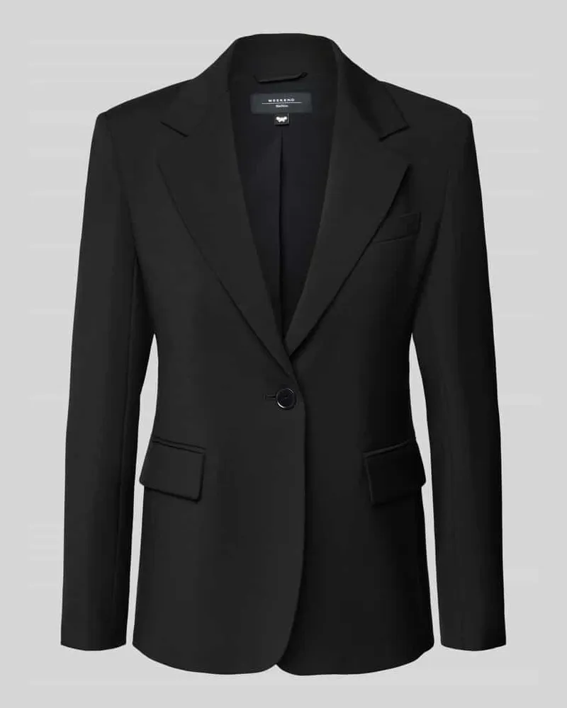 Max Mara Shaped Fit Longblazer aus reiner Schurwolle Modell 'LAMINE Black
