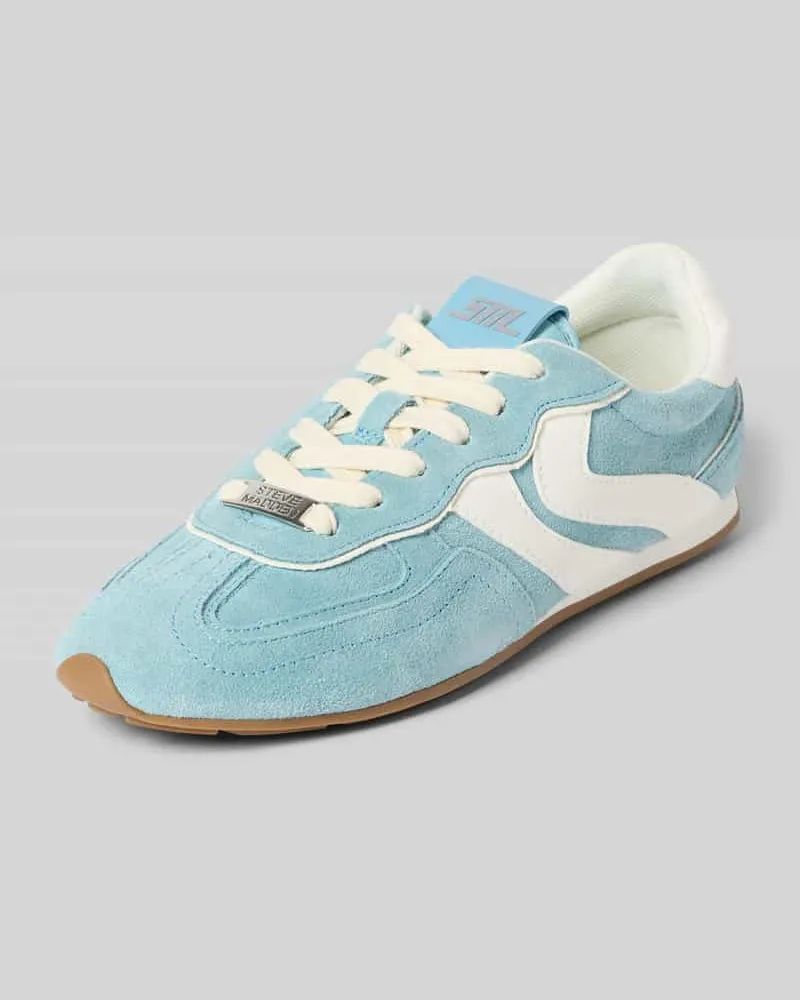 Steve Madden Sneaker aus Leder mit Schnürung Modell 'Abbi-Sm Hellblau