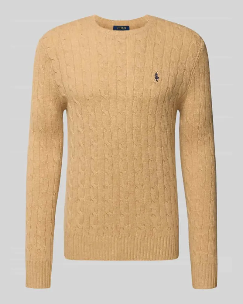 Ralph Lauren Regular Fit Strickpullover aus Woll-Kaschmir-Mix Camel