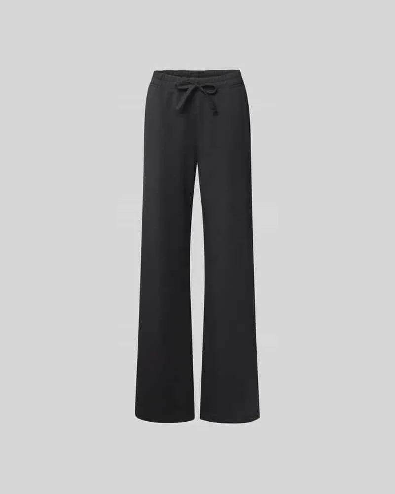Juvia Wide Fit Sweatpants mit elastischem Bund Black