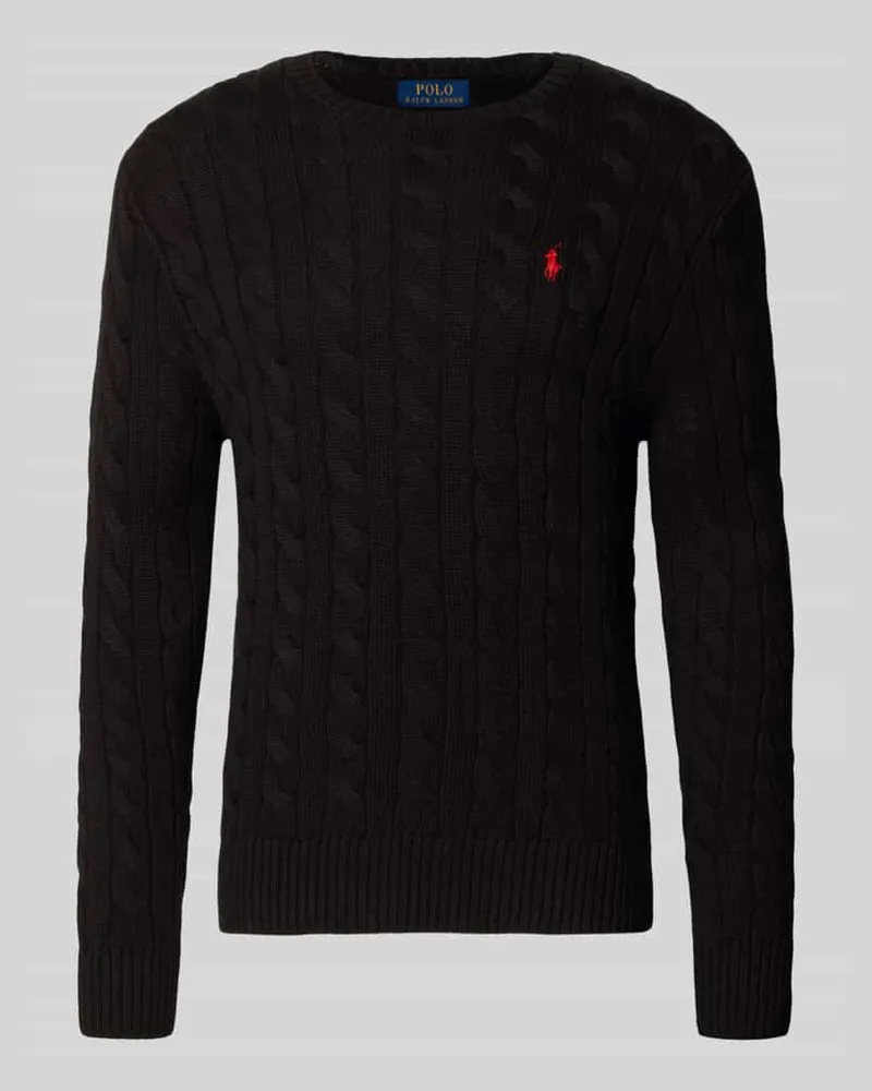 Ralph Lauren Regular Fit Pullover aus reiner Baumwolle Black