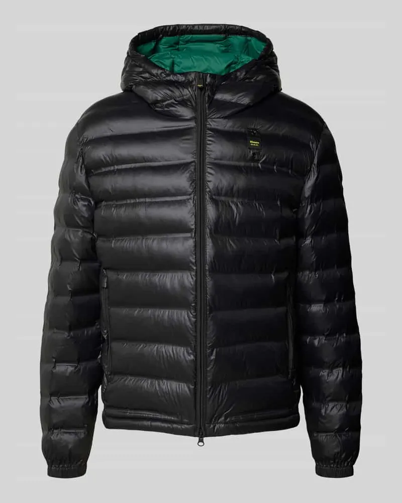 Blauer Steppjacke mit Kapuze Modell 'CHARLES Black