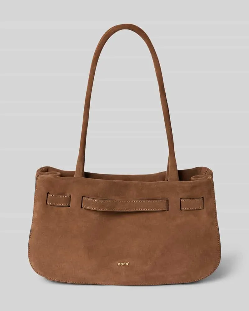 Abro Handtasche mit Label-Detail Modell 'JILL Dunkelbraun