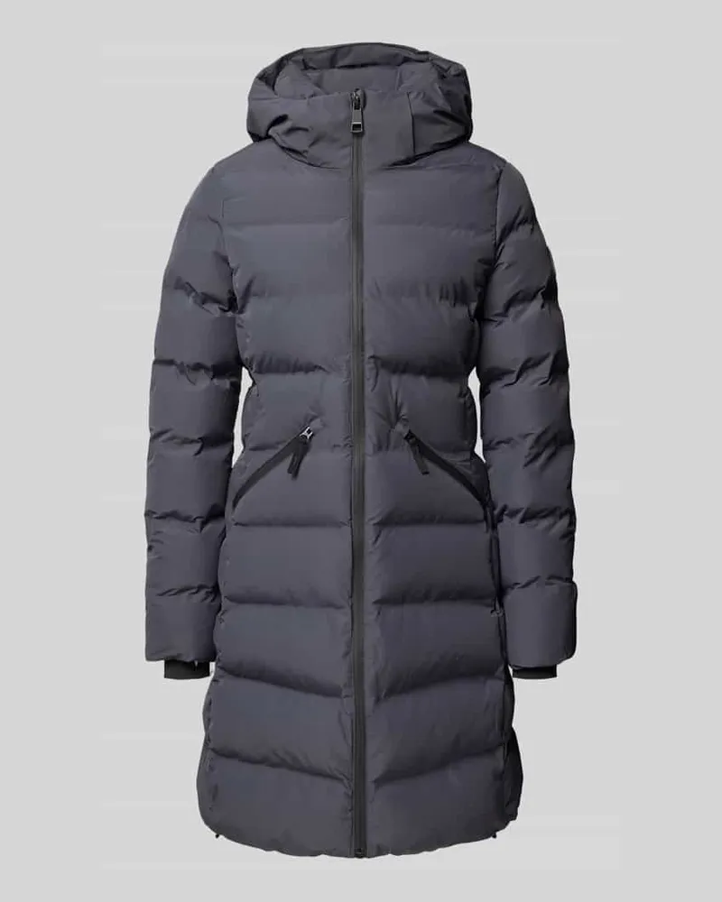 Superdry. Regular Fit Mantel in Stepp-Optik Modell 'City Dunkelgrau