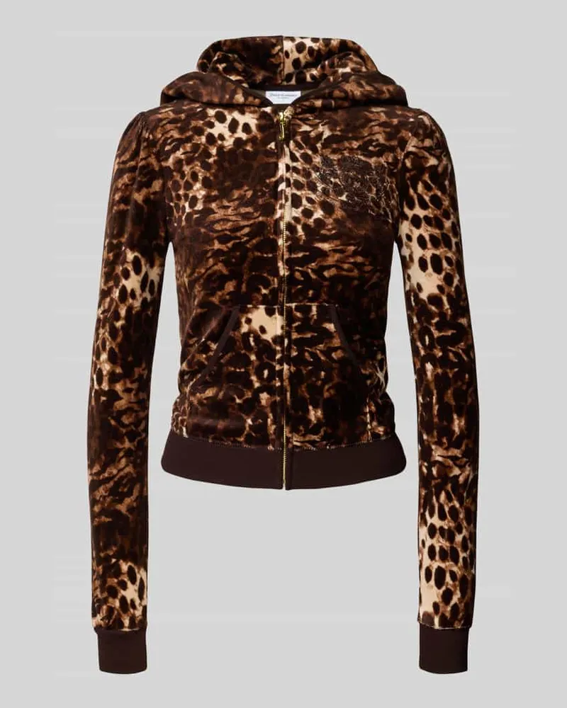 Juicy Couture Sweatjacke mit Kapuze Mittelbraun