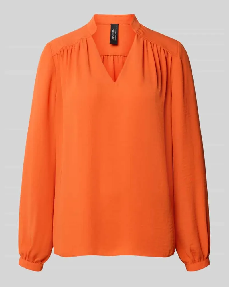 Marc Cain Regular Fit Bluse mit V-Ausschnitt Orange