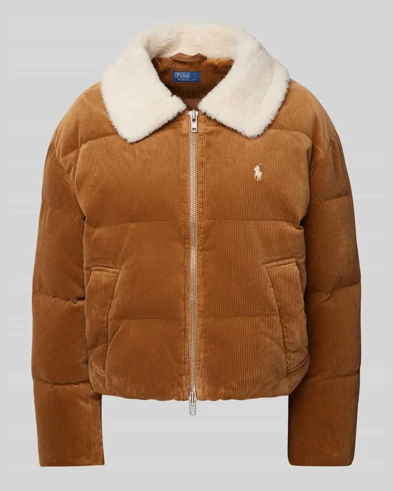 Ralph Lauren Cordjacke mit Zweiwege-Reißverschluss Camel