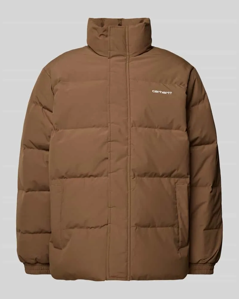 Carhartt WIP Steppjacke mit Stehkragen Modell 'DANVILLE Dunkelbraun