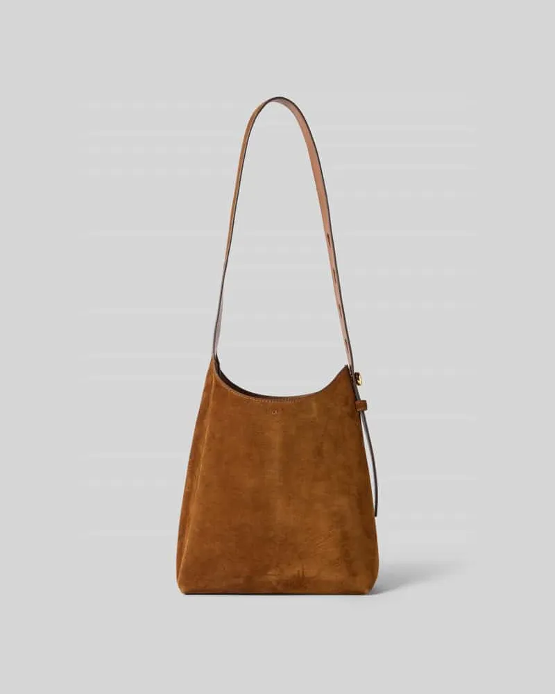 Tory Burch Hobo Bag mit offenem Hauptfach Mittelbraun