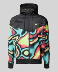 Nike Jacke mit gerippten Abschlüssen Neon