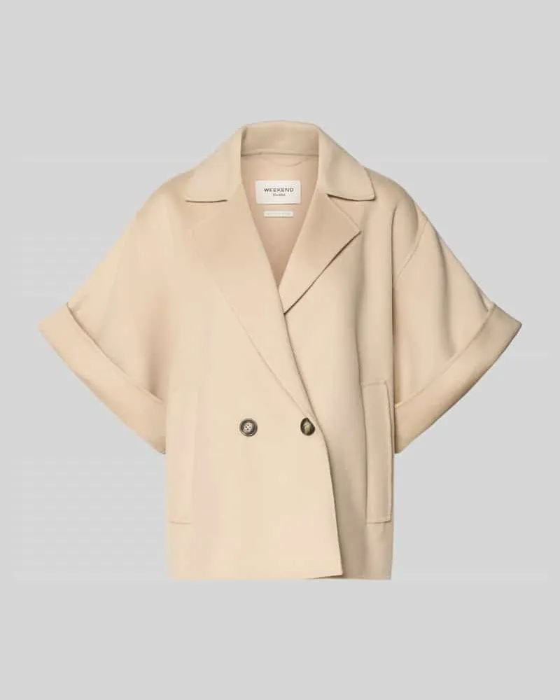 Max Mara Regular Fit Kurzmantel aus reiner Schurwolle Modell 'NEO Sand
