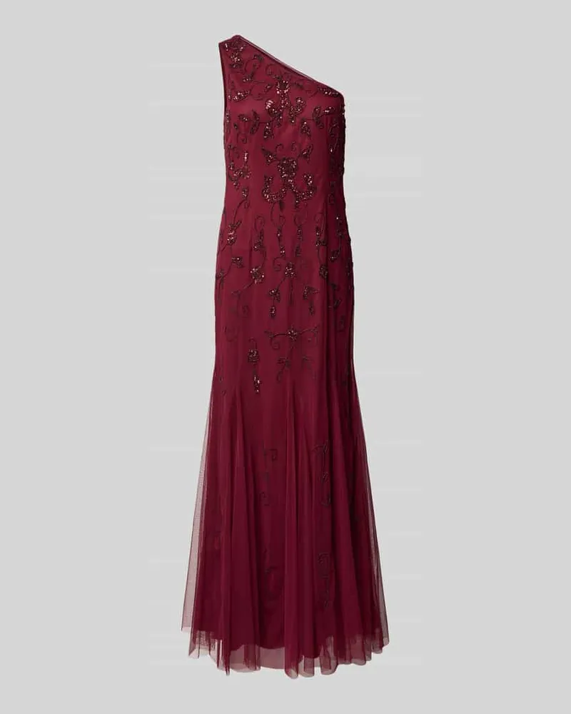Adrianna Papell Regular Fit Abendkleid mit Ziersteinbesatz Dunkelrot