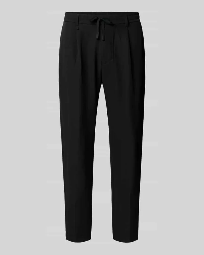 HUGO BOSS Tapered Trackpants aus wasserabweisendem Material Black