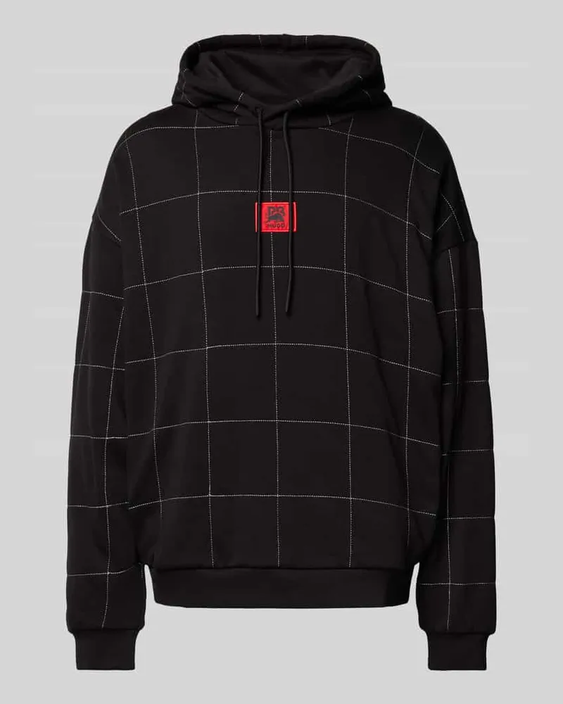 HUGO BOSS Hoodie mit überschnittenen Schultern Modell 'Dally Black