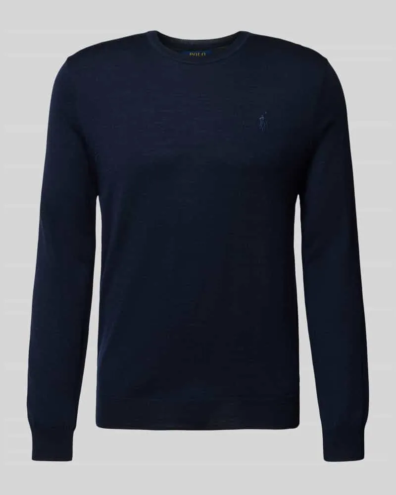 Ralph Lauren Strickpullover mit Label-Stitching Marine