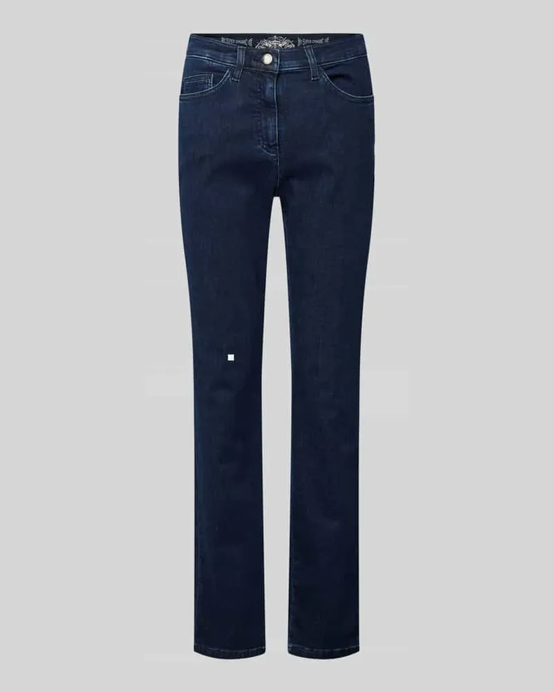 Brax Regular Fit Jeans im 5-Pocket-Design Modell 'Lora Dunkelblau