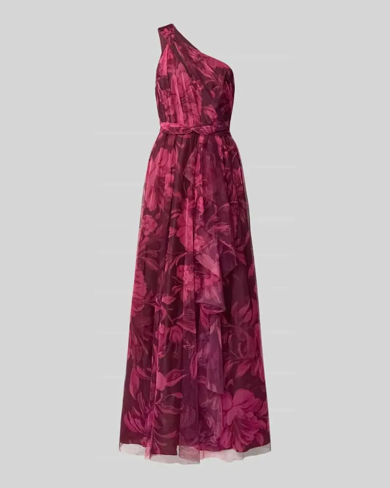 Adrianna Papell Abendkleid mit One-Shoulder-Träger Bordeaux