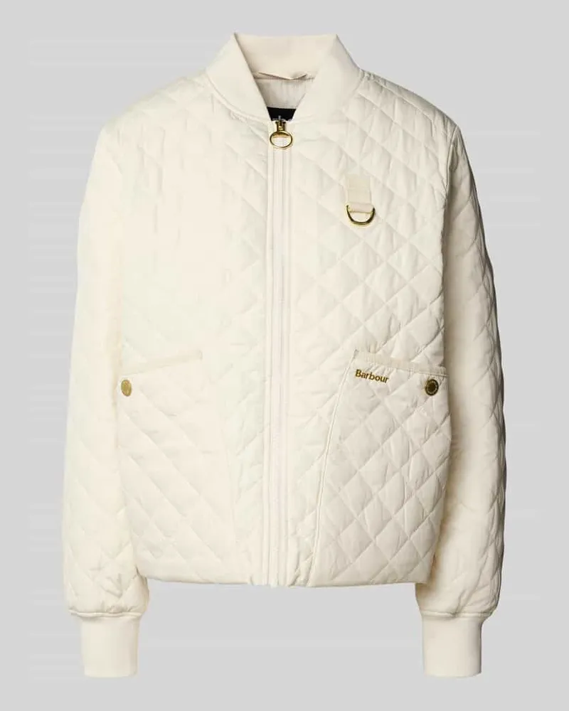 Barbour Regular Fit Steppjacke mit Reißverschluss Modell "REYNA Weiss