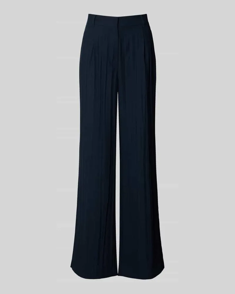 MAX&Co. Wide Leg Stoffhose mit Gürtelschlaufen Marine