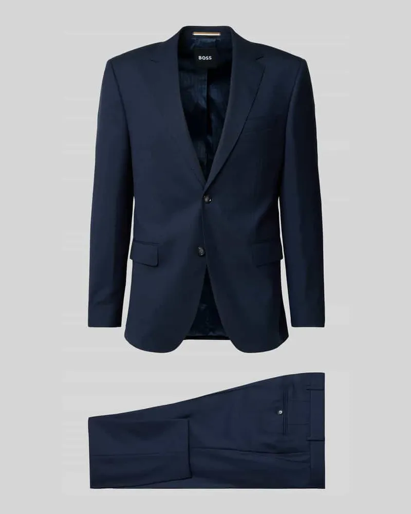 HUGO BOSS Regular Fit Anzug mit Schurwollanteil Modell 'JECKSON Marine