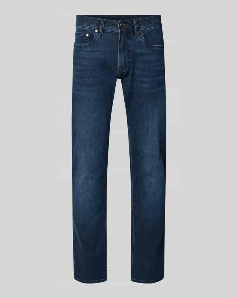 Pierre Cardin Jeans im Used-Look Modell 'Lyon Dunkelblau