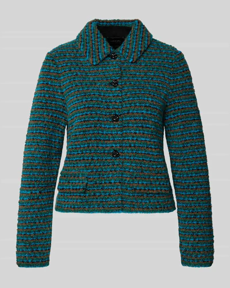 Marc Cain Regular Fit Blazer mit Knopfleiste Dunkelgruen