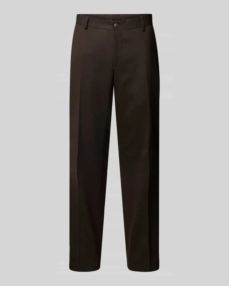 Selected Homme Slim Fit Anzughose mit Woll-Anteil Modell 'NEIL Dunkelbraun
