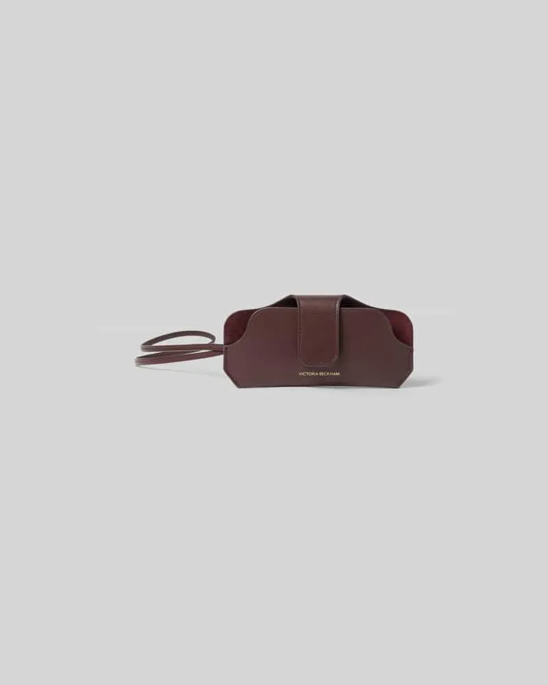 Victoria Beckham Sonnenbrillenetui aus Leder Rot