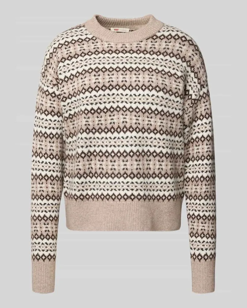 Levi's Strickpullover mit gerippten Abschlüssen Modell 'INES Beige