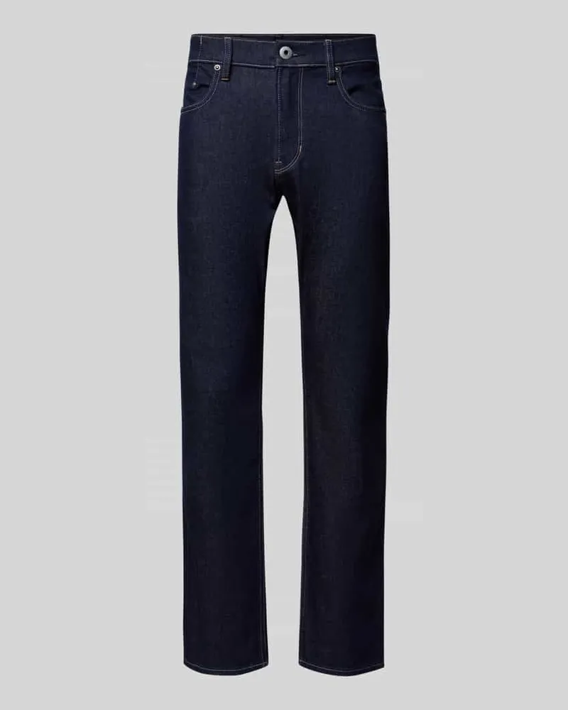 G-STAR RAW Straight Fit Jeans mit Eingrifftaschen Modell 'Mosa Jeansblau