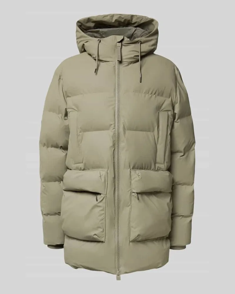 RAINS Steppjacke mit Zweiwege-Reißverschluss Schilf