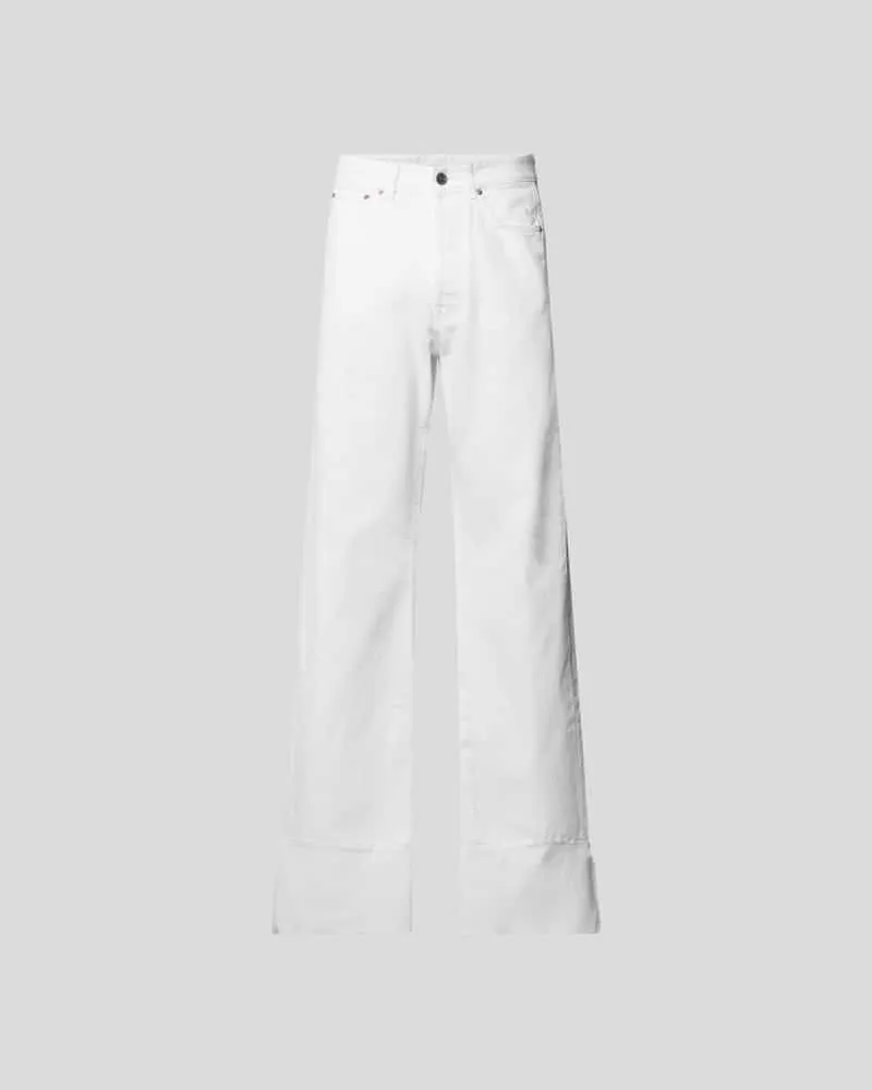 VETEMENTS Loose Fit Jeans mit Used-Look Weiss