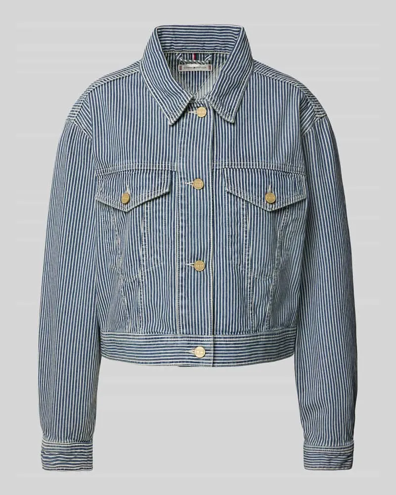 Tommy Hilfiger Oversized Fit Jeansjacke aus reiner Baumwolle Marine