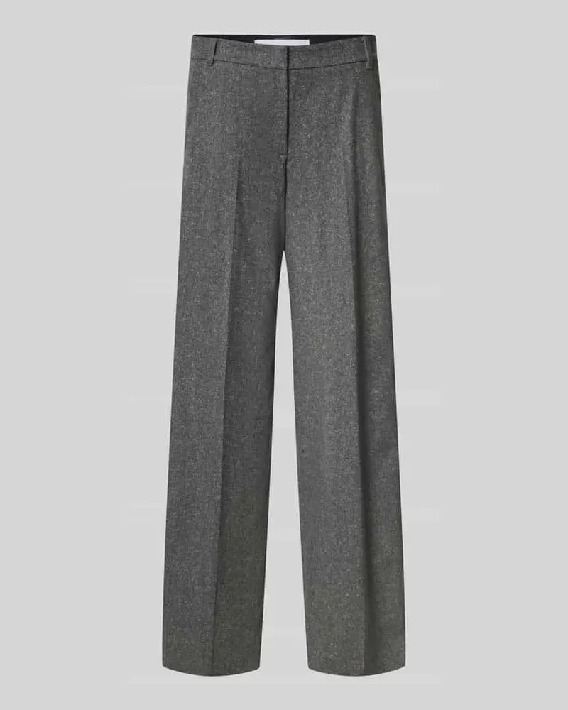 MARELLA Straight Fit Hose aus Schurwoll-Mix mit Seiden-Anteil Graphit