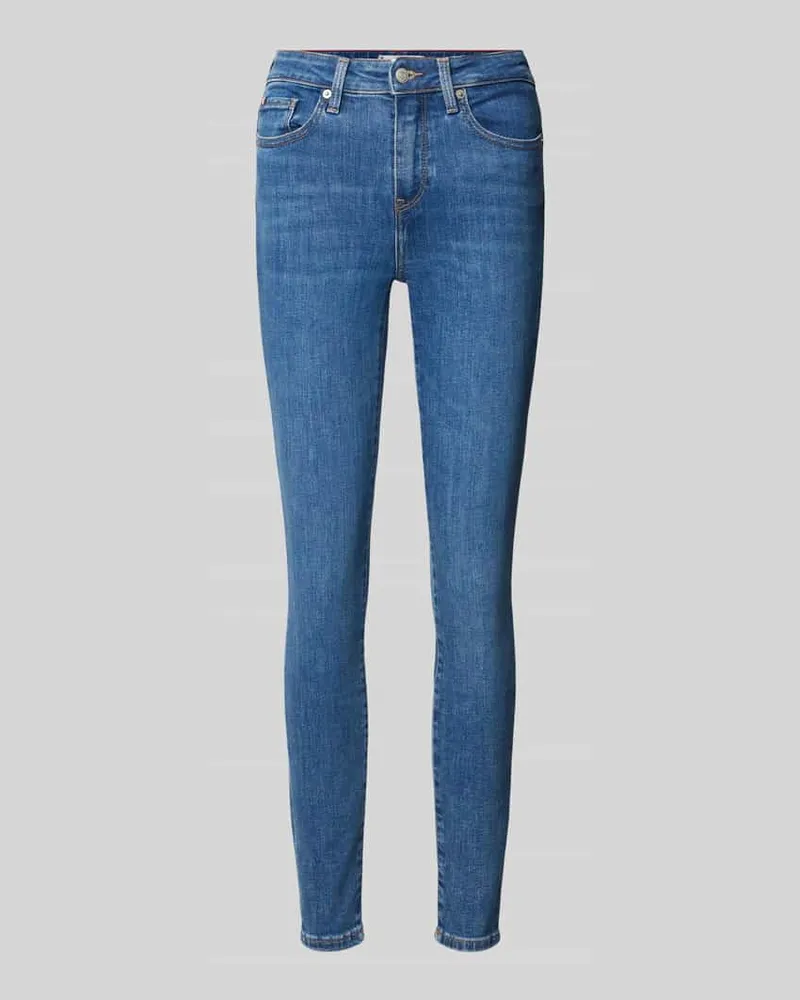Tommy Hilfiger Skinny Fit Jeans im 5-Pocket-Design Modell 'COMO Jeansblau
