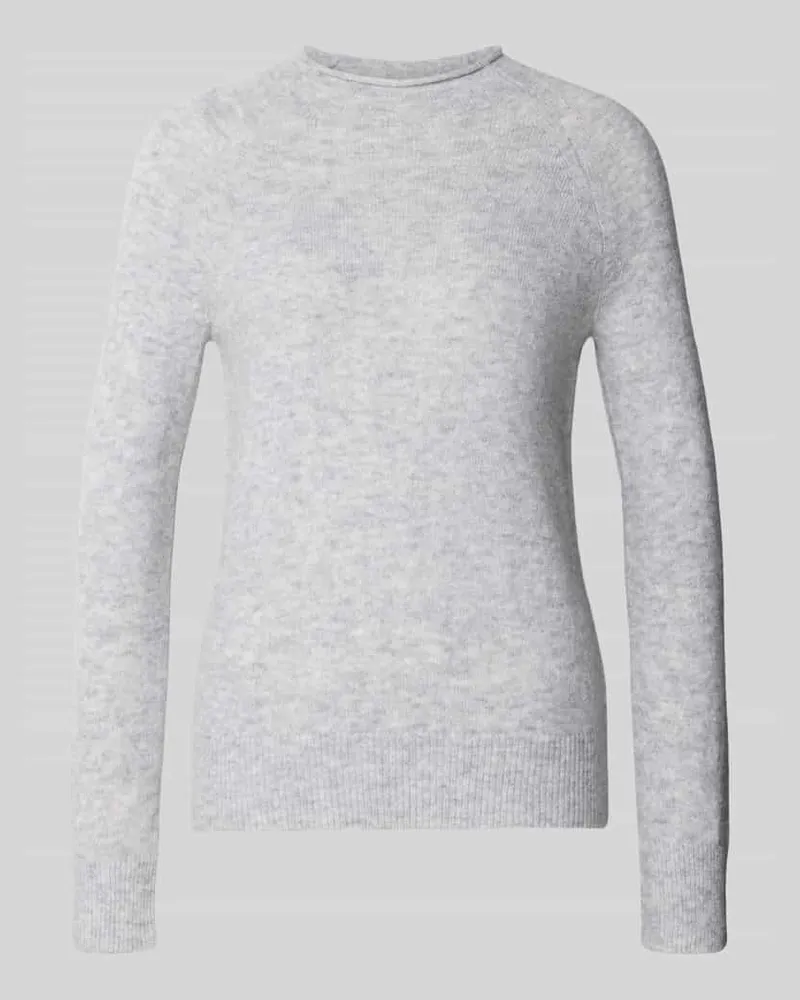 HUGO BOSS Pullover aus Alpaka mit Raglanärmeln Mittelgrau