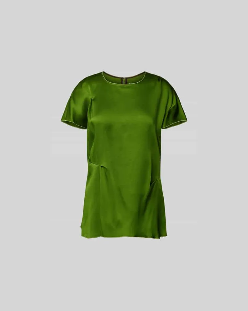 Victoria Beckham Blusenshirt mit Rundhalsausschnitt Gruen