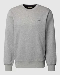 Gant Regular Fit Sweatshirt mit Label-Stitching Modell 'SHIELD Silber