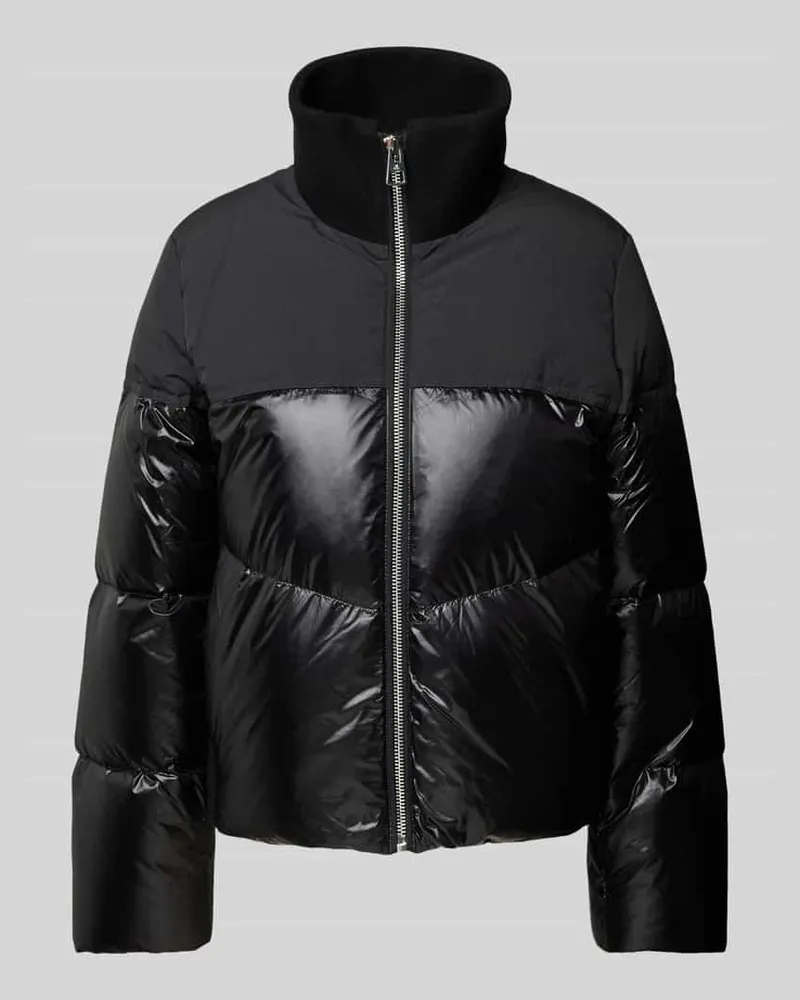 Marc O'Polo Regular Fit Daunenjacke mit wärmenden Teddyfell aus recyceltem Material-Mix Black