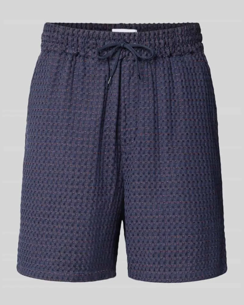 LES DEUX Regular Fit Shorts mit Strukturmuster Modell 'Harry Marine