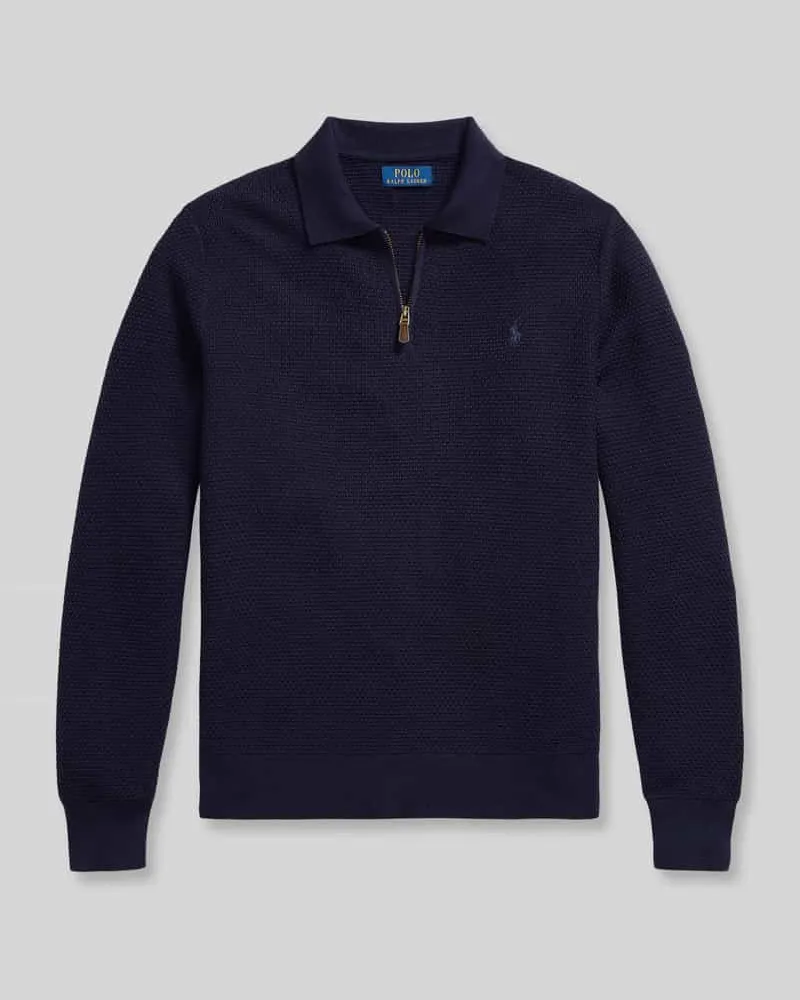 Ralph Lauren Pullover aus Wolle mit Troyerkragen Marine