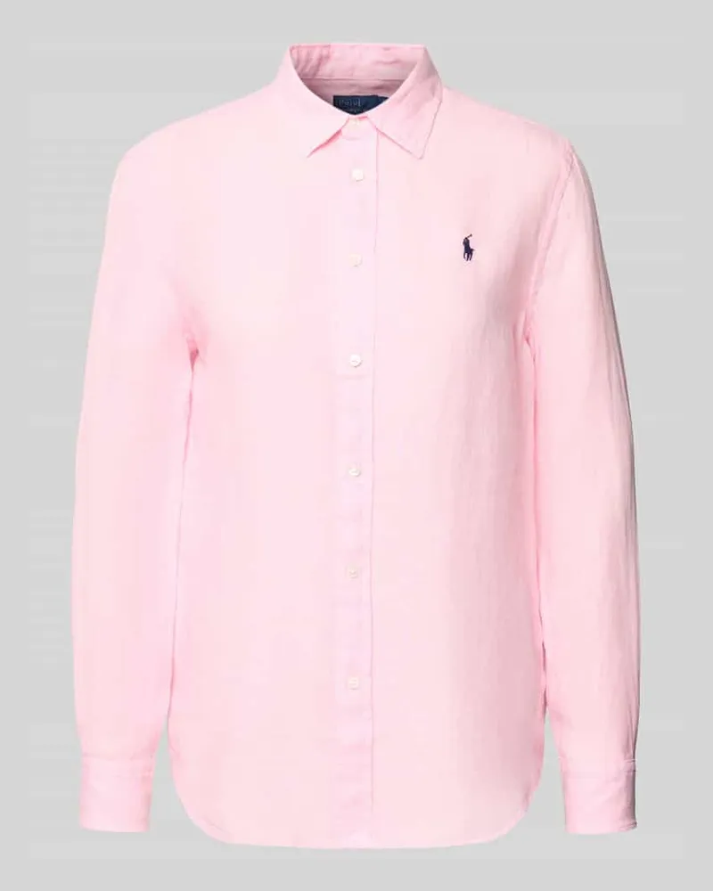 Ralph Lauren Hemdbluse aus reinem Leinen Pink