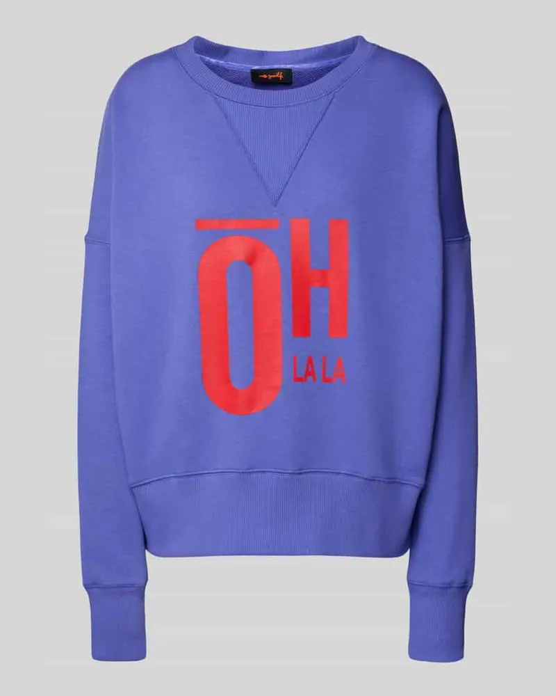 Miss Goodlife Sweatshirt mit Statement-Print und Rundhalsausschnitt Violett