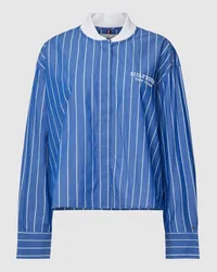 Tommy Hilfiger Bluse mit Streifenmuster Modell 'BASEBALL Blau