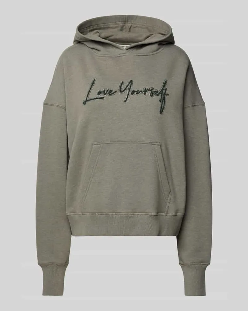 Zadig & Voltaire Oversized Hoodie mit Statement-Stitching Mittelgrau